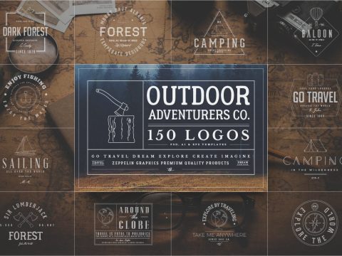 150 Outdoor Adventurers Logos