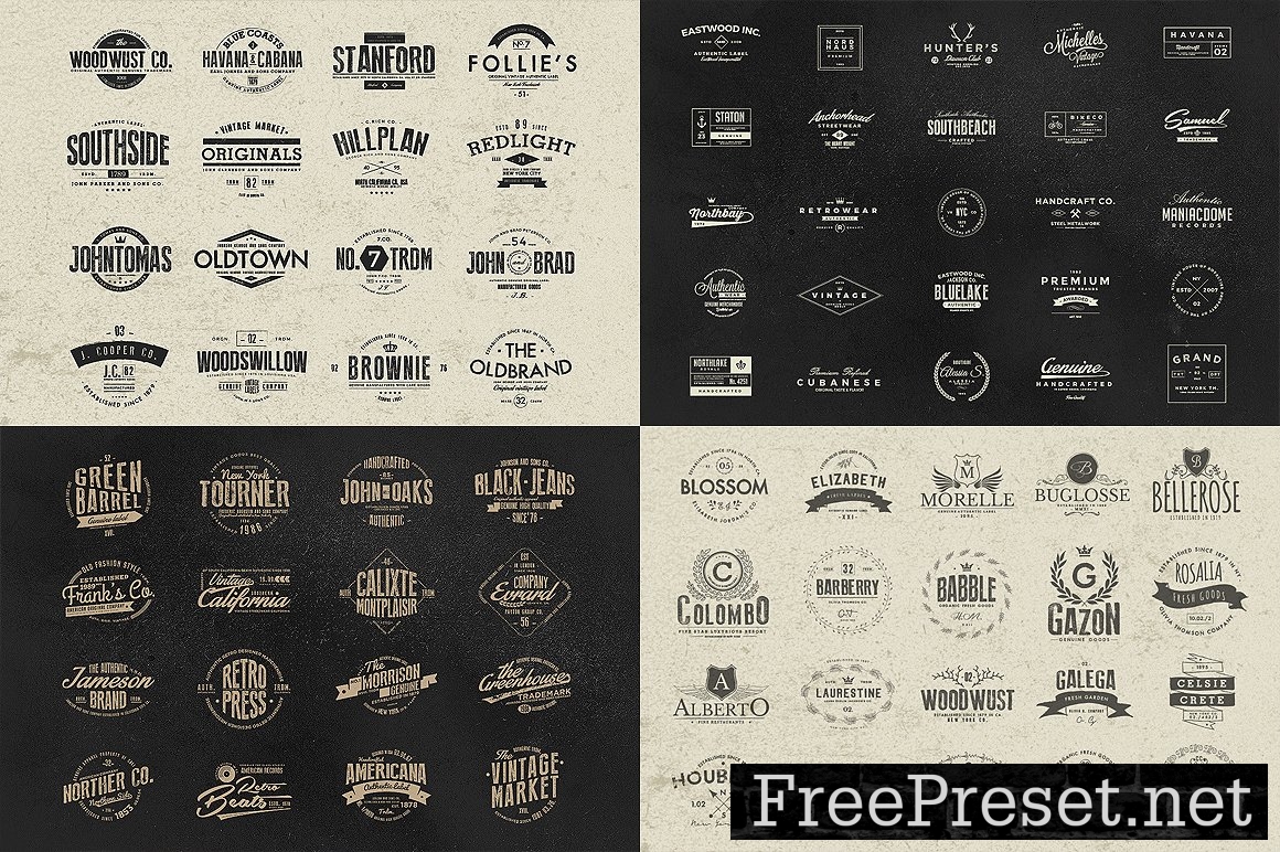 154 Vintage Logos Bundle Vol.3