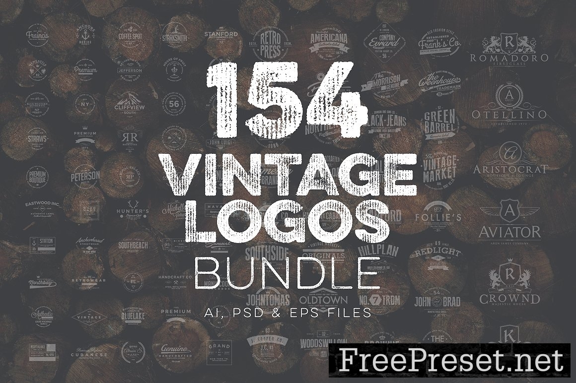 154 Vintage Logos Bundle Vol.3