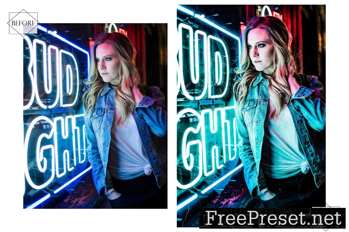 16 Shiny Night Lightroom Presets, Moody Preset, Street Desktop LR