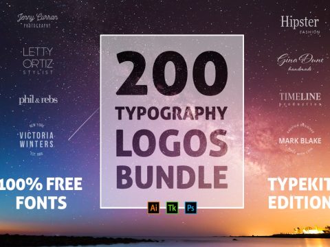 200 Typography Logos Bundle