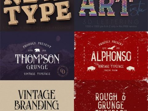 2022 Design Resources Collection Vol.2 - 6 Exclusive Fonts & Graphics