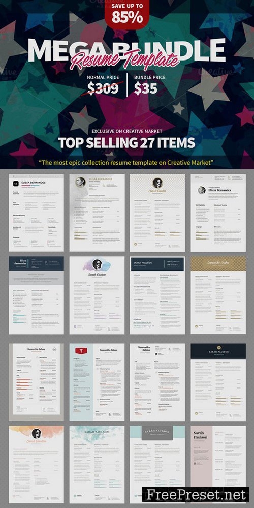 27 Best Selling Resume Mega Bundle