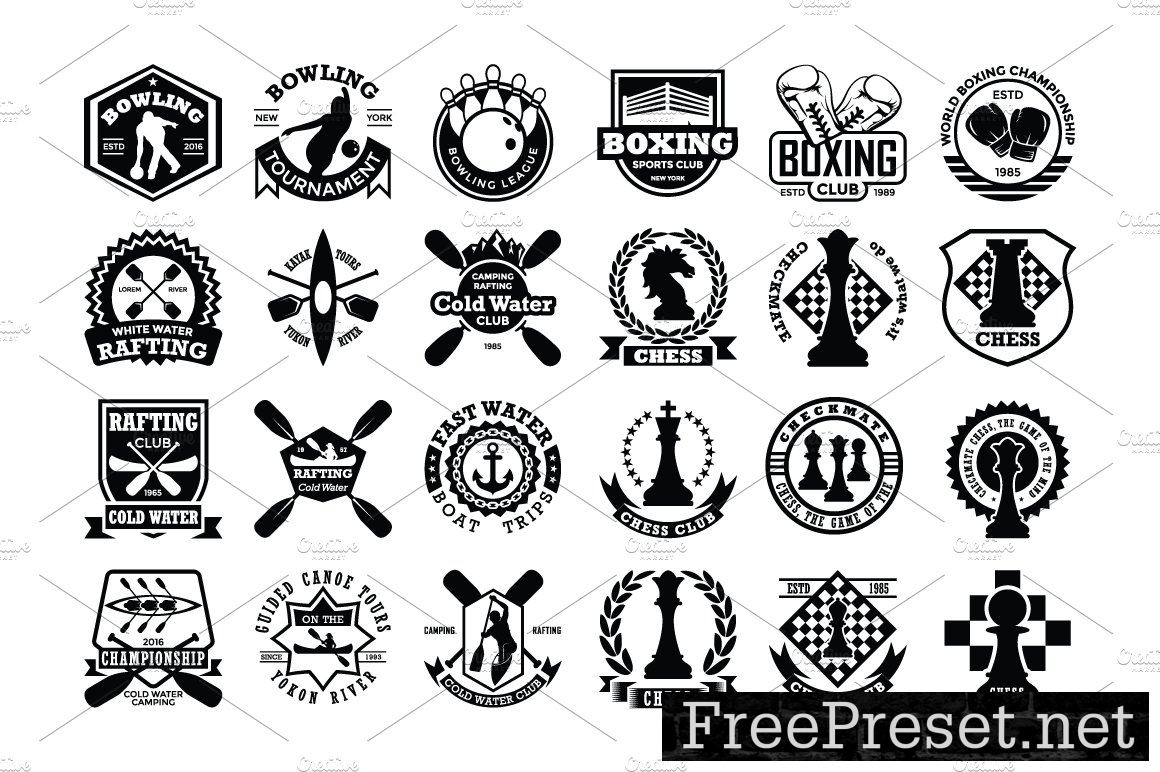 333 Sports Logo Designs and Badges