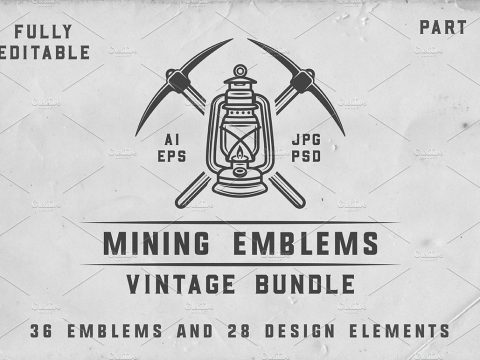 36 Vintage Mining Emblems part 2