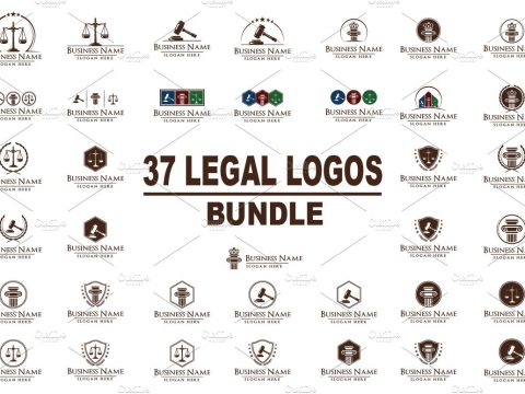 37 legal logos bundle