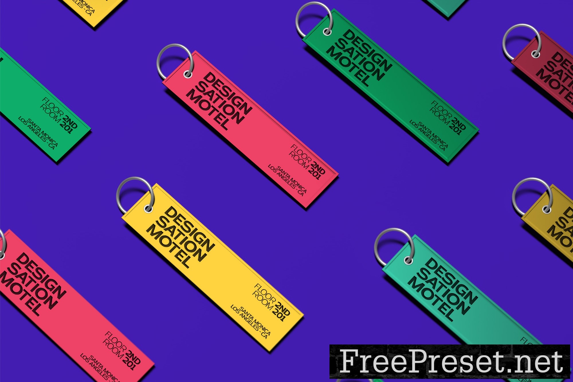 3D Rubber Keychains Mockup 7817635