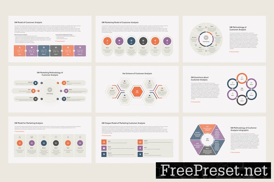 6W Model of Customer Analysis for Google Slides PAFNBQC