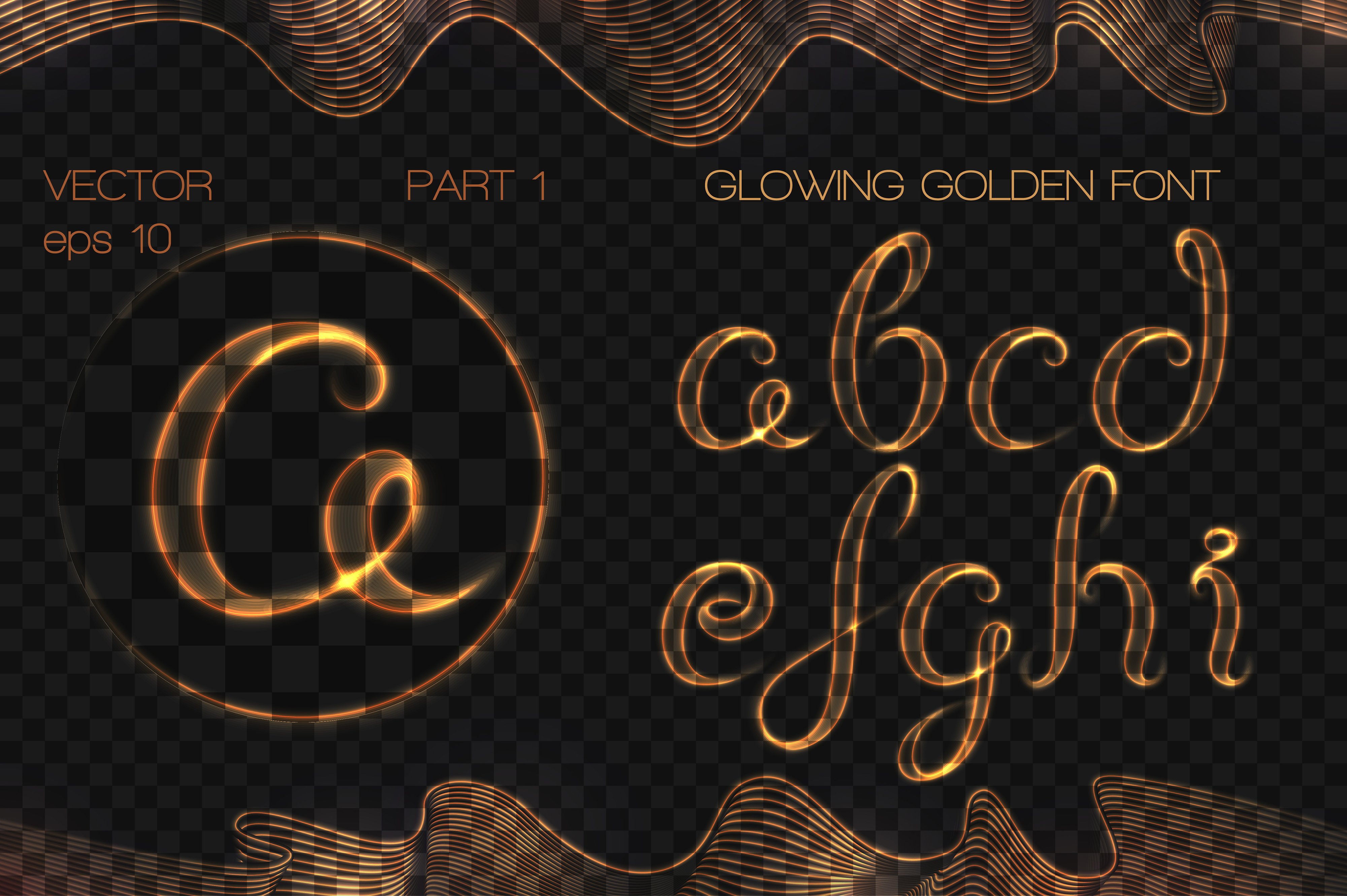 8 GLOWING METAL FONTS / 8 BRUSHES