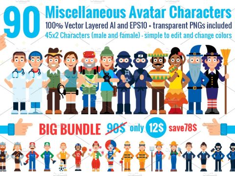 90 Miscellaneous Avatar Characters