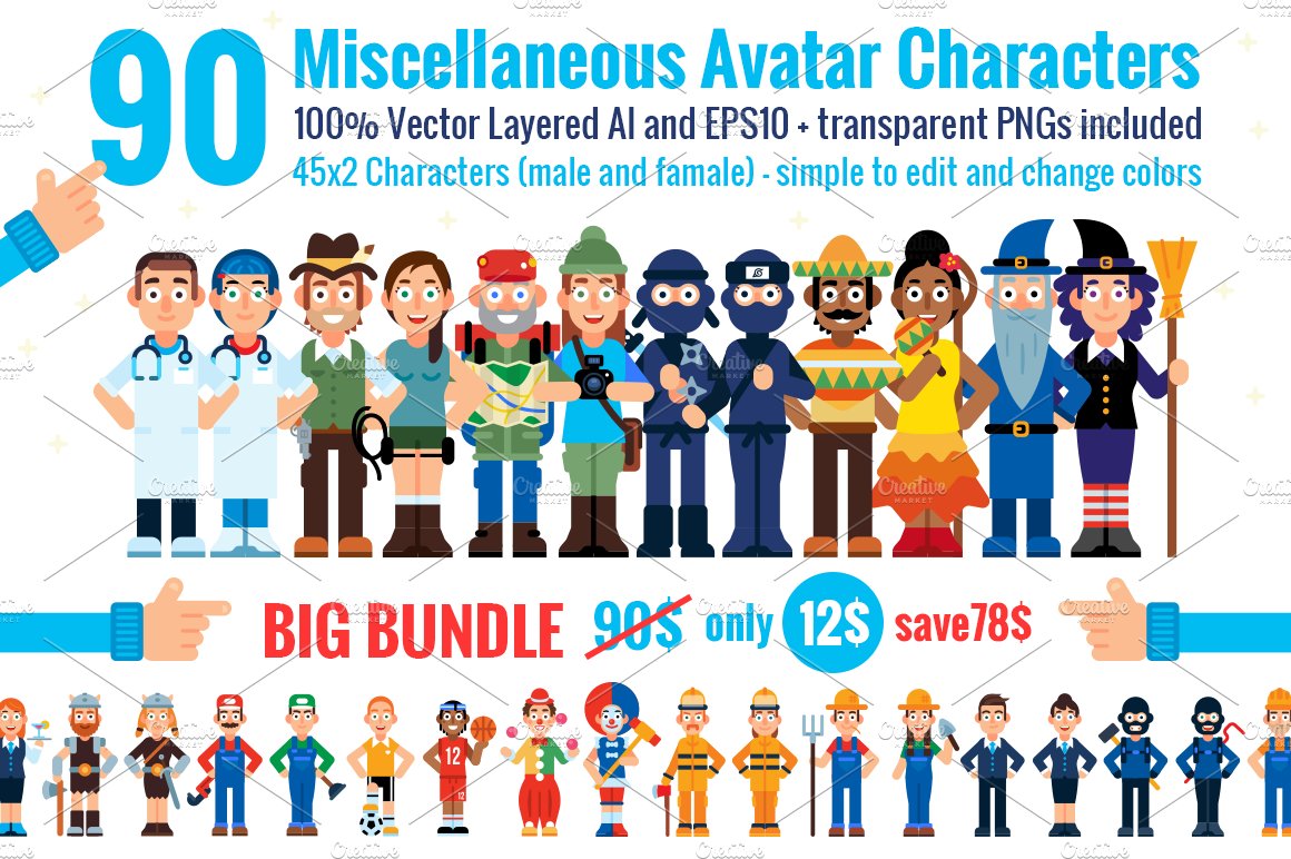 90 Miscellaneous Avatar Characters