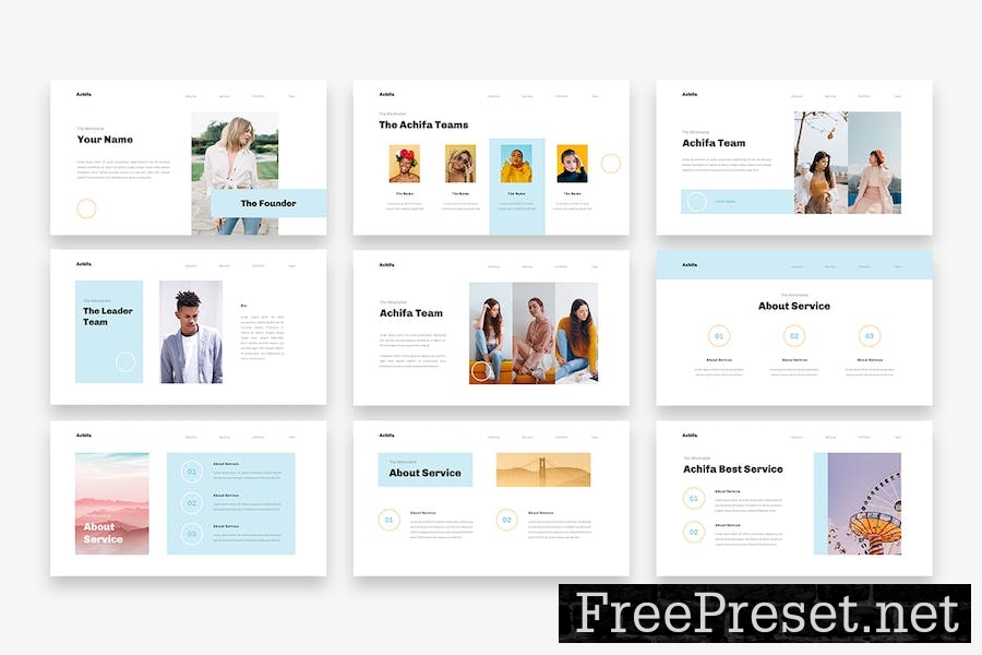 Achifa - Pastel Google Slides Template 9EGJR9T