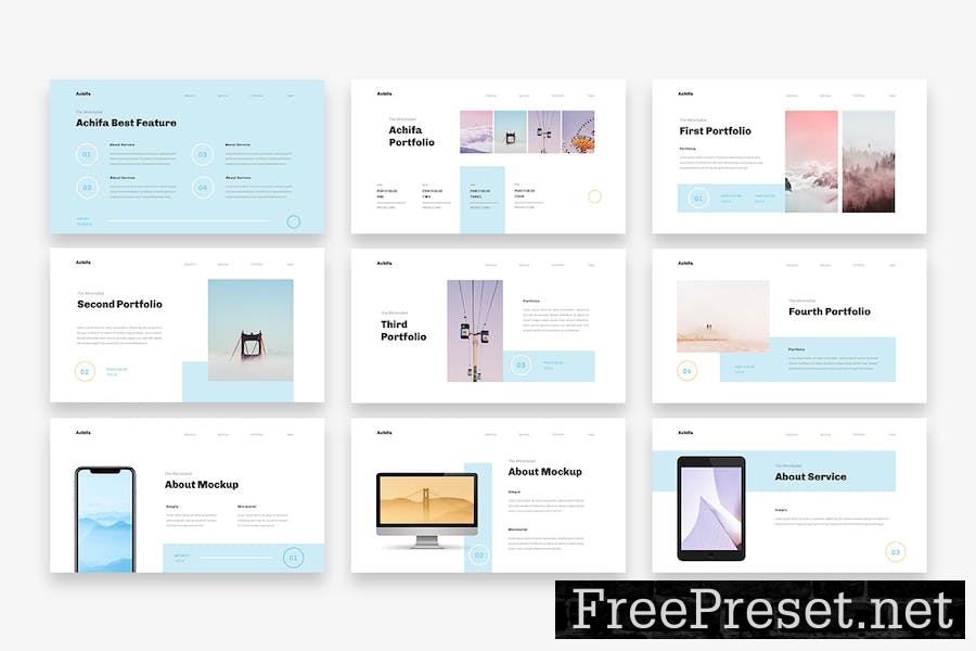 Achifa - Pastel Google Slides Template 9EGJR9T