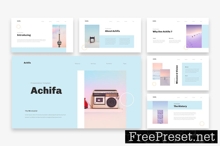 Achifa - Pastel Google Slides Template 9EGJR9T