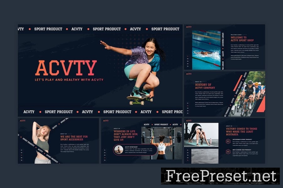 Acvty - Sport Shop Google Slides Template 8CHEXPJ