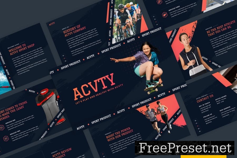 Acvty - Sport Shop Google Slides Template 8CHEXPJ