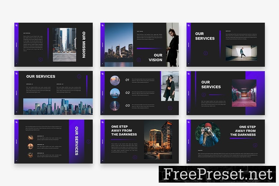 Adelphy Dark Mode - Google Slides Template 9Z6QZZF