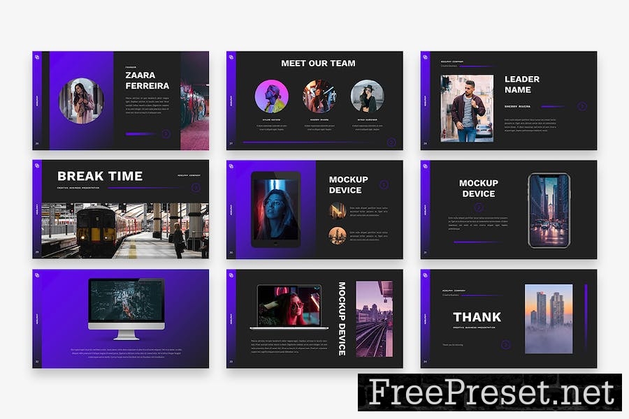 Adelphy Dark Mode - Google Slides Template 9Z6QZZF