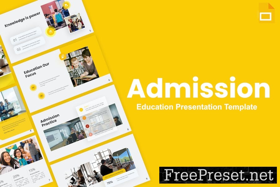 Admission Orange Creative Education Google Slides QRJ42AY