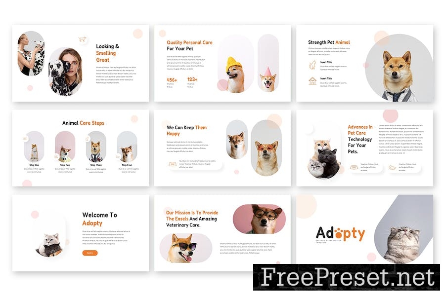 Adopty - Petshop Google Slides Template 4KU9U46