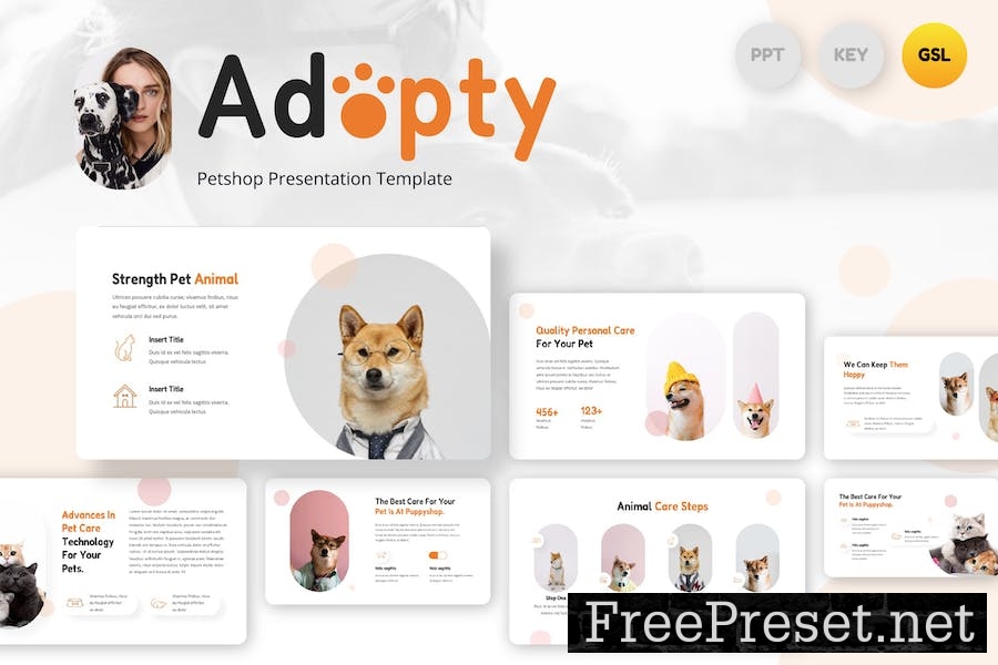 Adopty - Petshop Google Slides Template 4KU9U46