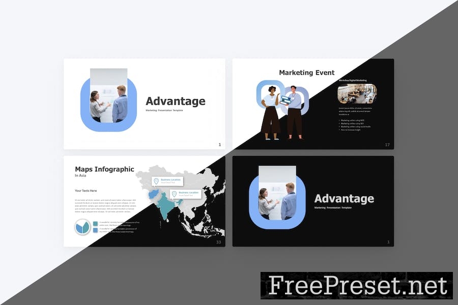 Advantage Marketing Google Slides Template H8TE4CR