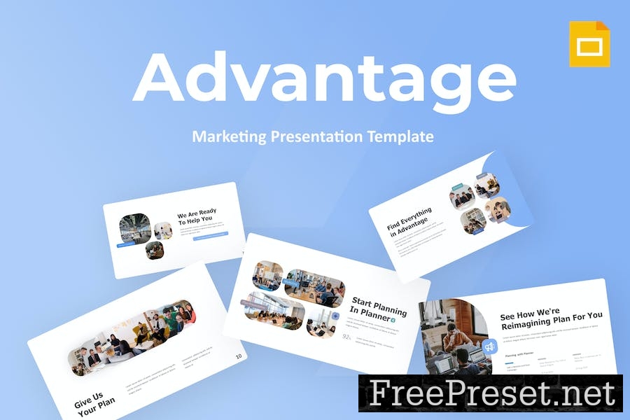 Advantage Marketing Google Slides Template H8TE4CR