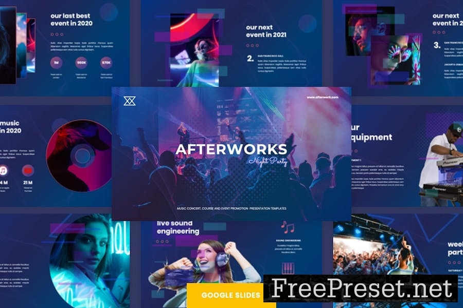 Afterwork - Music Google Slides Template C3SXJK8