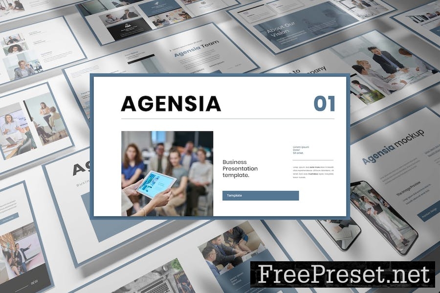 Agensia - Business Presentation Google Slide RVB89HQ