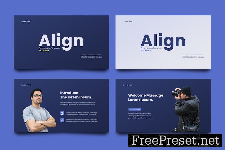 Align Pitch Deck Keynote Presentation Template 6U37BJ4