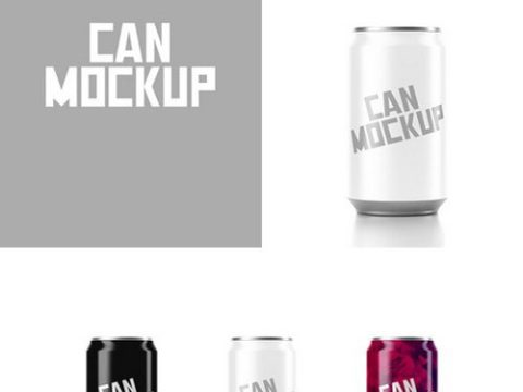 Aluminum Can PSD Mockup