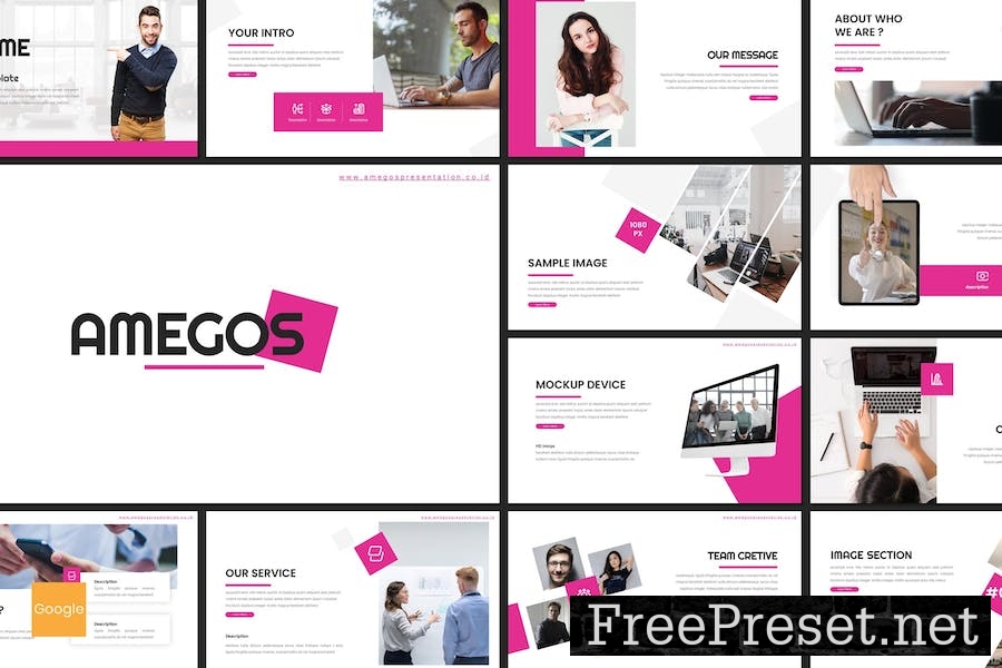 Amegos - Business Google Slides Template NCXFULU