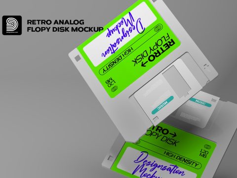 Analog Floppy Disk 3D Mockup 7817492