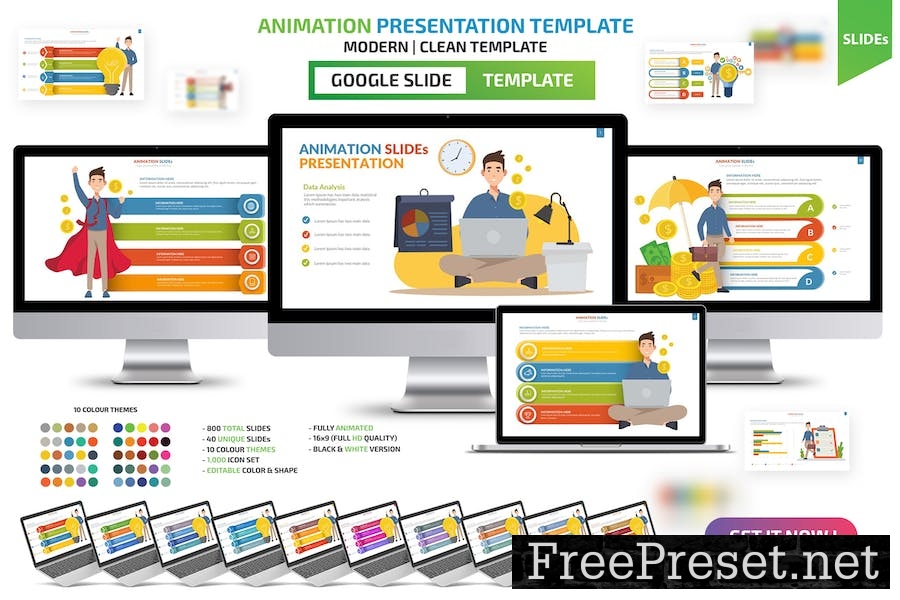 Animation Google Slides Templates SJCSZ93