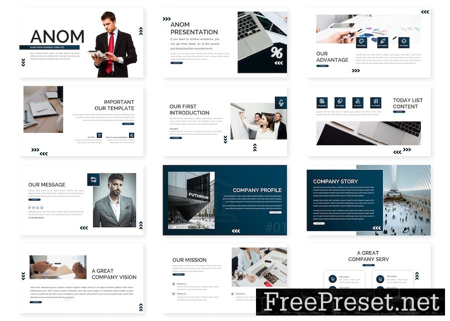 Anom - Business Google Slides Template Z45R92N