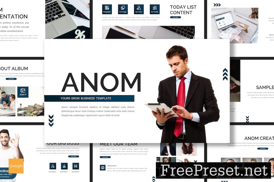 Anom - Business Google Slides Template Z45R92N