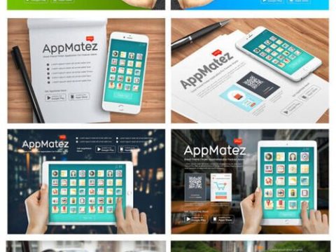 Apps Smartphone Tablet Mock Up Template