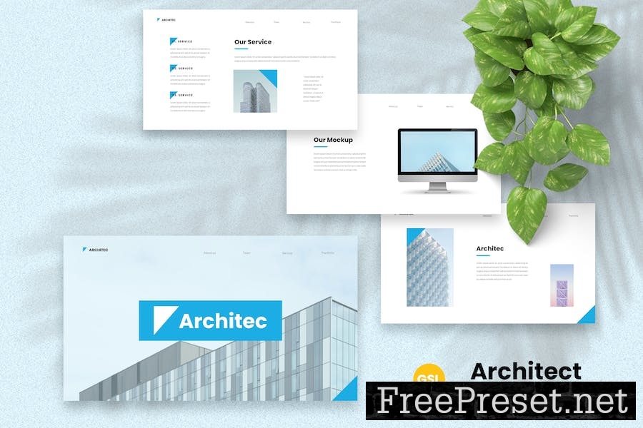 Architec - Architecture Google Slides Template 6LVKHSX