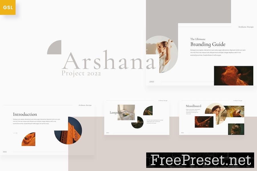 Arshana - Brand Guideline Google Slides Template HS9P58J