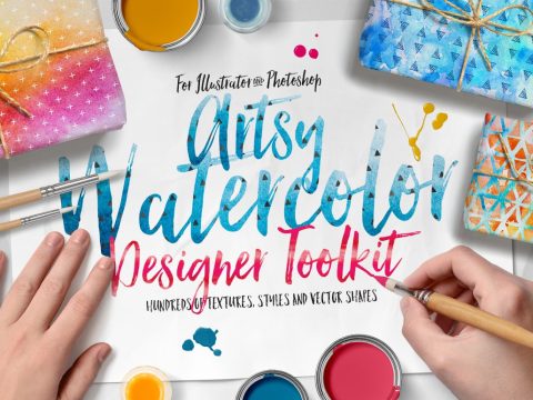 Artsy Watercolor Designer Toolkit