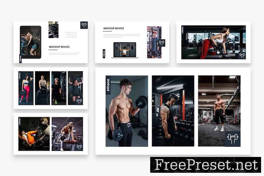 Athena - Gym Google Slides Template DZJNS8H