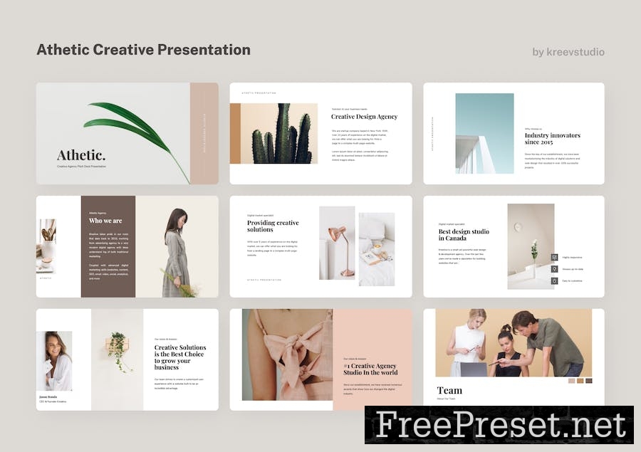 Athetic - Creative PowerPoint Presentation AVTWRDX