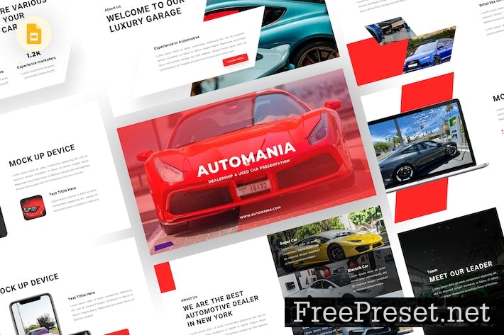 Automania - Automotive Google Slides Template P2MLXG7