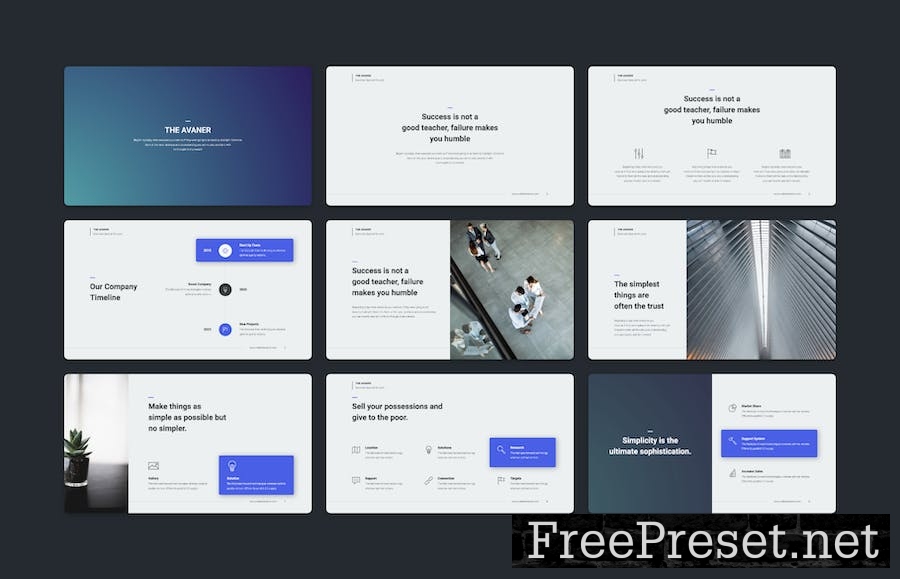 AVANER Business Template (Google Slides) M7K6J7R