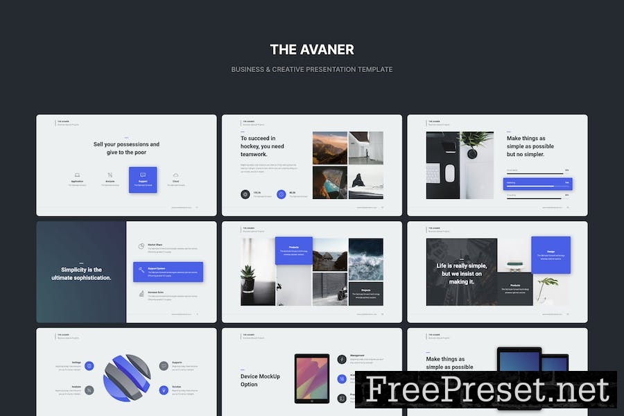 AVANER Business Template (Google Slides) M7K6J7R