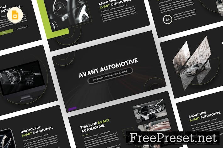 Avant - Automotive Google Slides Template 9LYWHTJ