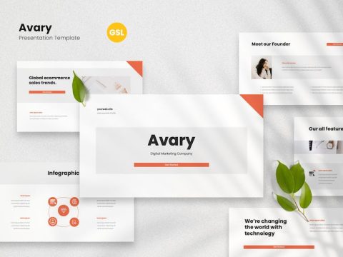 Avary - Digital Marketing Google Slides Template VEPVAME