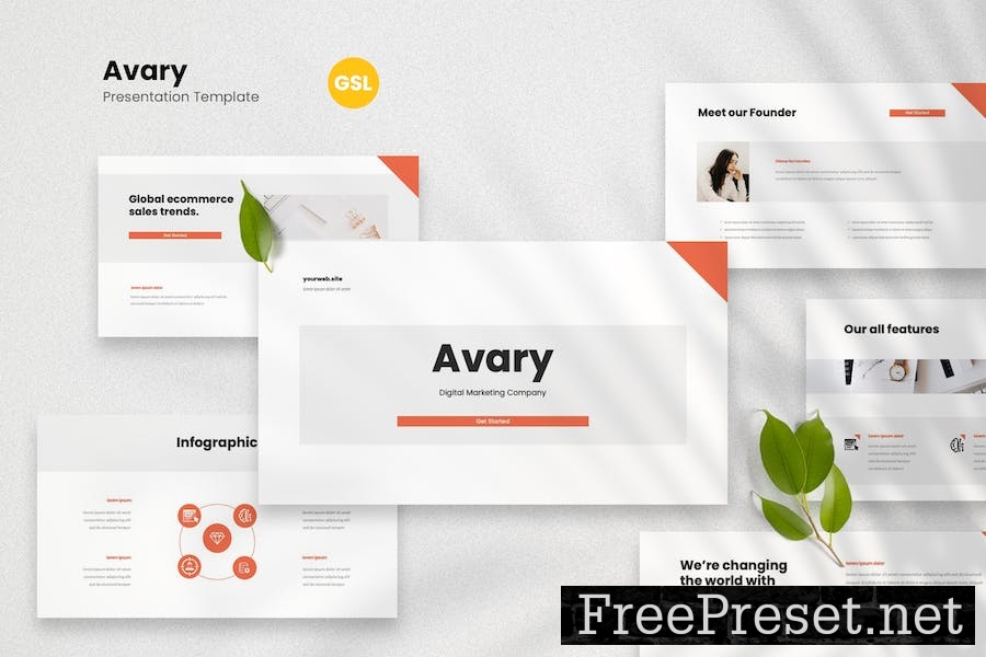 Avary - Digital Marketing Google Slides Template VEPVAME