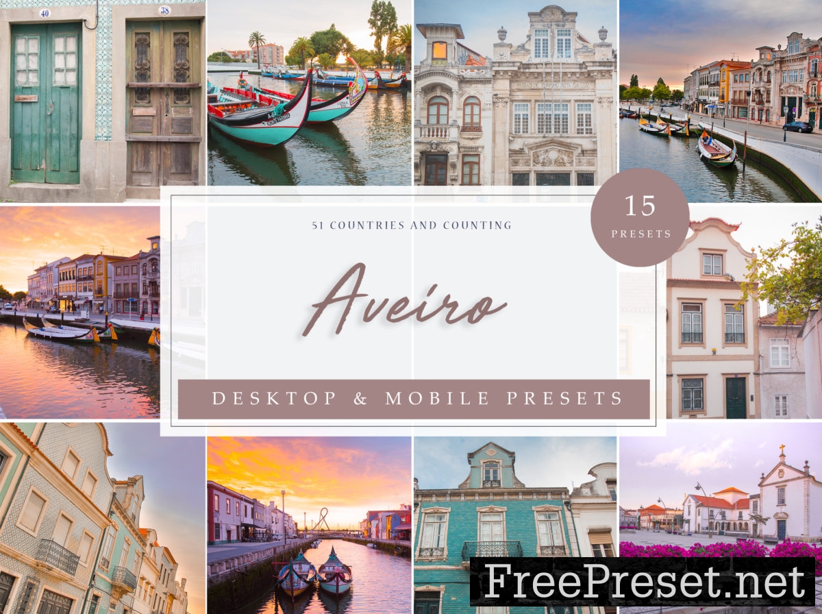 Aveiro Architecture + Travel Lightroom Presets