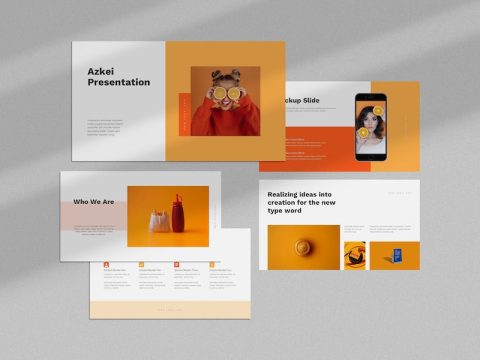 Azkei : Creative Orange Google Slides Template P3N5HQA